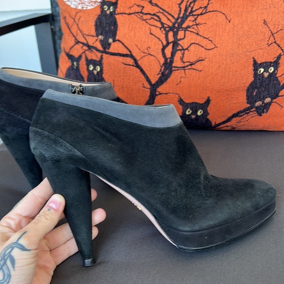 Auth. Prada Heeled Suede Booties! - Picture 3 of 13